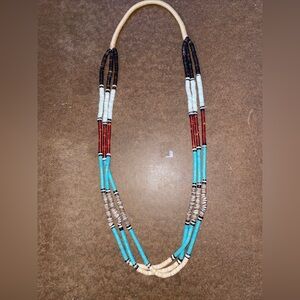 3 strand Heishi Necklace 30”Long